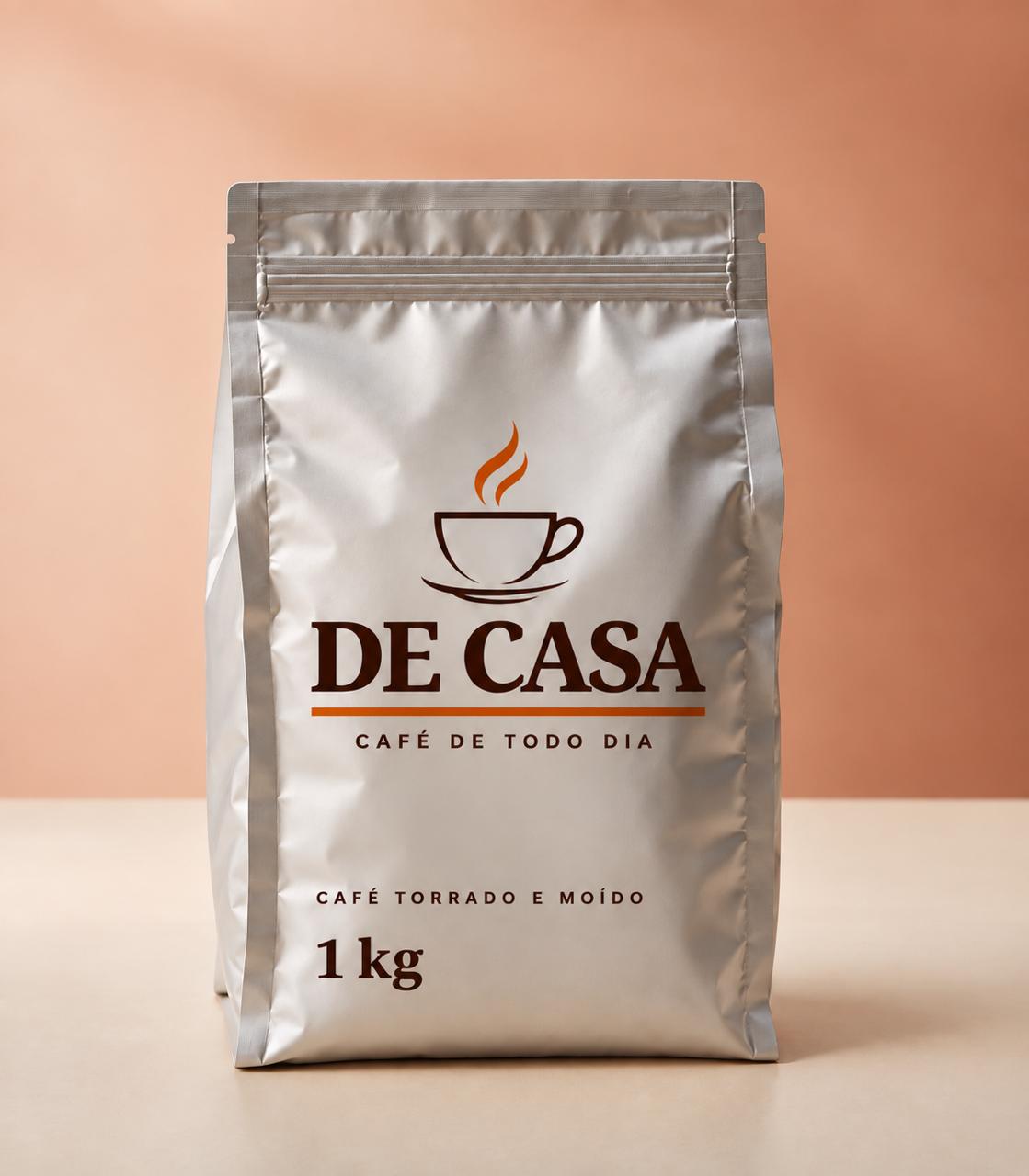 Embalagem de café De Casa torrado e moído, 1 kg